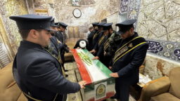 پرچم بانوی کرامت تسلی‌بخش دل داغدار خانواده شهید عباس آقایی شد